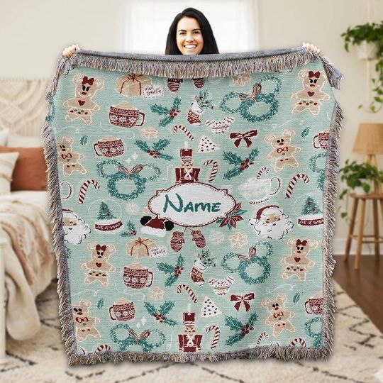 Discover Custom Santa Claus Nutcracker Christmas Woven Blanket, Disneyland Christmas Blanket, Nutcracker Blanket, Christmas Holiday Gift Home Decor