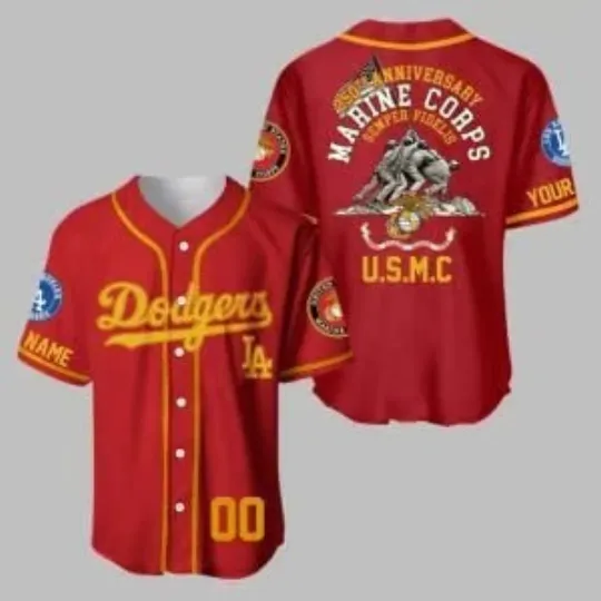 Discover L.A. D0dg*rs 250th US Marine Corps Birthday Jersey, Gift For Fans, Christmas Gift