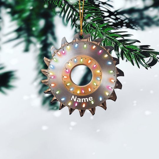 Discover Personalized Circular Saw Blade Ornament Fixer Christmas Ornament Arborist Ornament Handyman Ornament Gift Mechanic Ornament