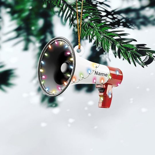 Discover Personalized Portable Speaker Christmas Ornament, Horn Speaker Ornament, Loud Speaker Ornament, Speaker Holiday Ornament Gift