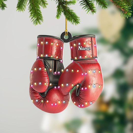 Discover Personalized Boxing Gloves Ornament, Boxing Christmas Ornament, Boxing Ornament, Boxing Ornament Gift, Boxing Ornament Decor