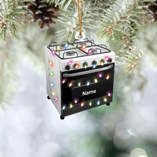Discover Personalized Kitchen Gas Stove Ornament, Stove Christmas Ornament, Cooking Ornament, Chef Ornament Gift, Kitchen Ornament Decor