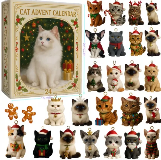 Discover Christmas Cat Advent Calendar 2D Gift For Christmas