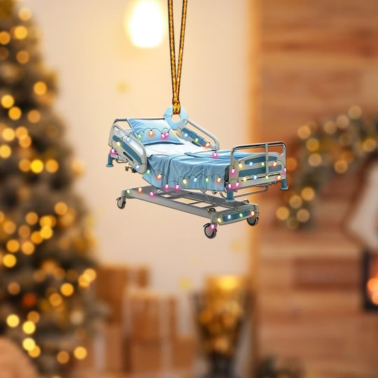 Discover Personalized Hospital Bed Ornament, Corporation Stretcher Patient Christmas Ornament, Medicine Ornament, Doctor Nurse Ornament
