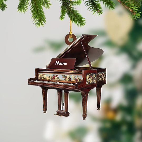 Personalized Piano Ornament, Piano Christmas Ornament, Pianist Ornament Gift, Musician Ornament Gift, Music Lovers Ornament