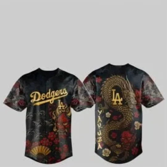 L.A. D0dg*rs Yakuza Dragon Oni 2025 Jersey, Gift For Fans, Christmas Gift