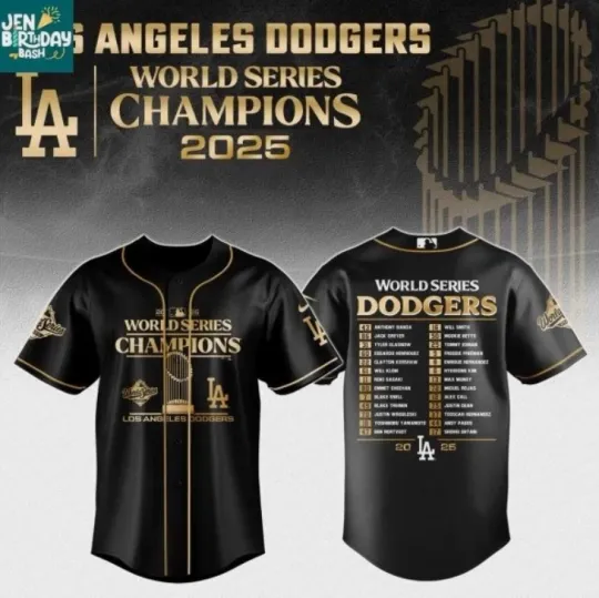 Discover Dodgers Champions 2025 Black History Baseball Jersey