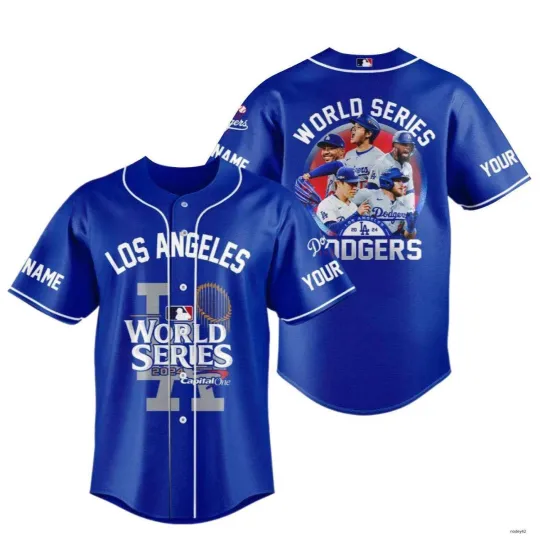 Discover Dodgers Champions Baseball Jersey Fan Personalized Name Full Print 3D