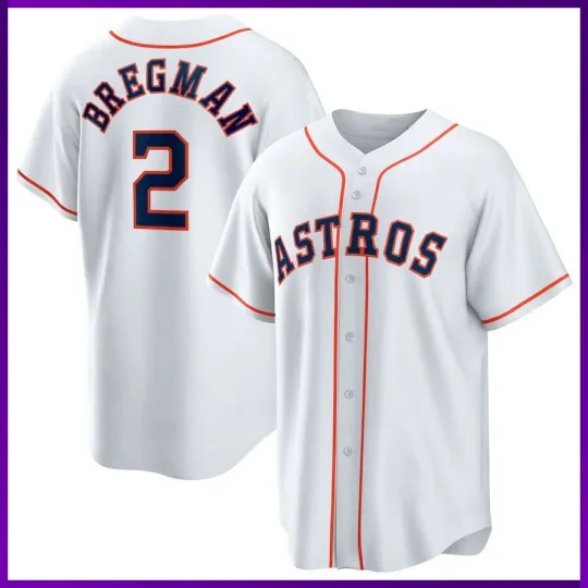 Discover Bregman Number 2 Astros 3D Baseball Jersey Full Print 3D
