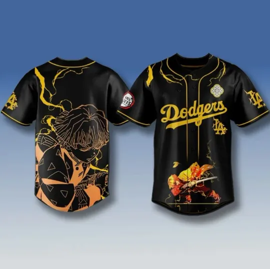 Dodgers x Demon Agatsuma zenittsu Baseball Jersey 2025 Full Print