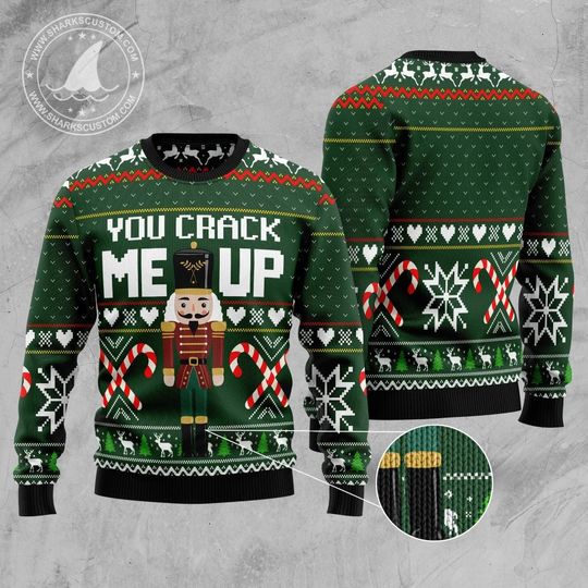 Discover Men's Christmas Ugly Sweater Winter Warm Oversized Hoodie Street Fashion Green Loose Round Neck Nutcracker Soldier 3D Print