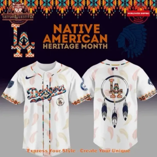 Discover Dodger Native American Heritage Night Baseball Jersey Full Print