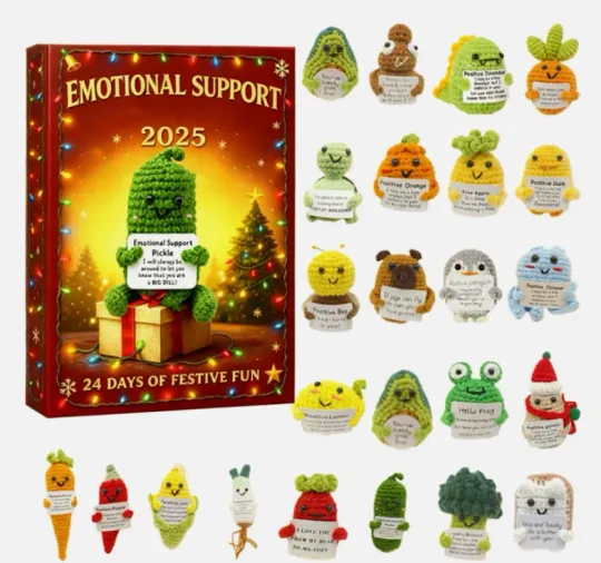 Discover 2025 Emotional Support Advent Calendar, 24 Days Christmas Advent Calendar