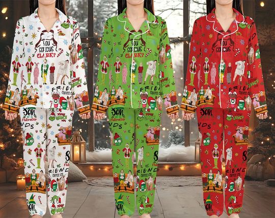Christmas Movie Pajamas Set For Women National Lampoons Christmas Vacation Pajamas You Serious Clark Pajamas Family Matching Xmas Pajamas 07