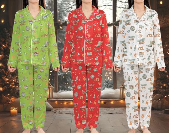 Discover Showgirl Women Pajamas Set Showgirl Women Pajamas The Life Of A Pajamas Showgirl Christmas Pajamas Showgirl Fan Gift Christmas Matching Pjs