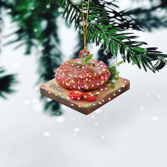 Discover Personalized Ground Beef Ornament, Ground Beef Christmas Ornament, Cooking Ornament, Chef Ornament Gift, Kitchen Ornament Decor