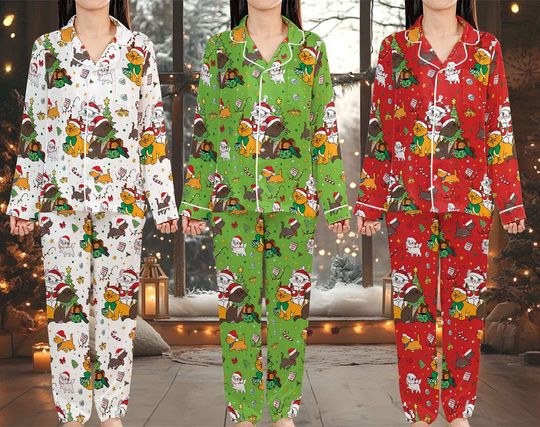 Disneyland Cats Christmas Pajamas Set, Marie Cat Women Pajama Set , Disneyland Cat Lovers Christmas Pajamas, Family Christmas Pajamas Set