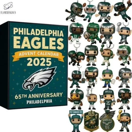 Discover Philadellphia Eagles 2025 Advent Calendar 65th Anniversary