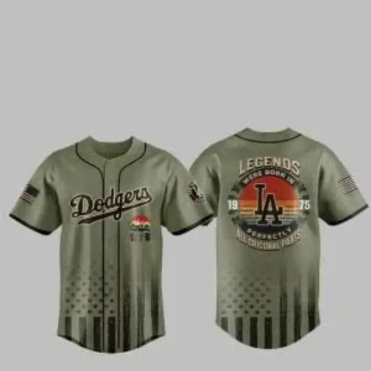 L.A. D0dg*rs Legends Born 1975 Camo 2025 Jersey, Gift For Fans, Christmas Gift