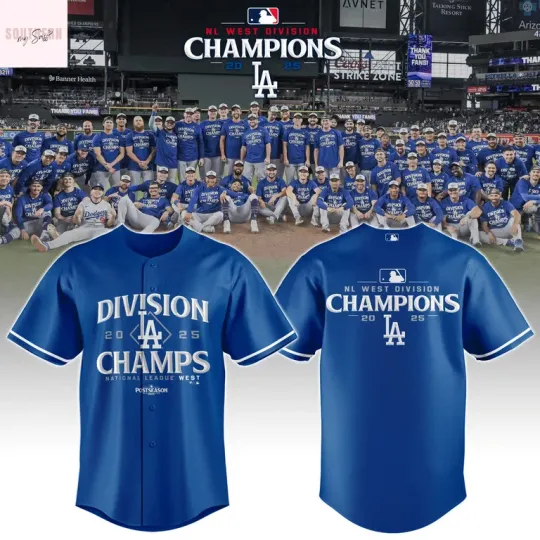 Discover L.A. D0dg*rs NL West Champions 2025 Jersey, Gift For Fans, Christmas Gift