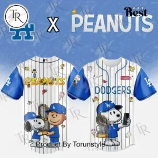 Discover L.A. D0dg*rs x Peanuts 2025 Jersey, Gift For Fans, Christmas Gift