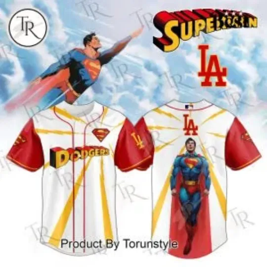 L.A. D0dg*rs x Superman 2025 Jersey, Gift For Fans, Christmas Gift