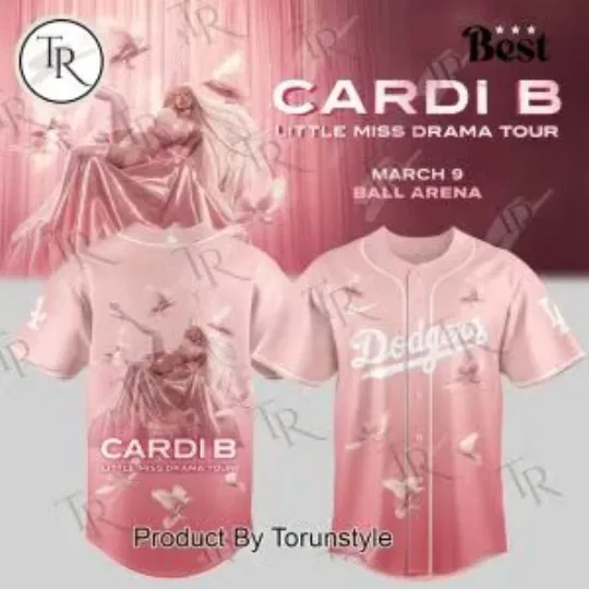 Discover L.A. D0dg*rs x Cardi B Tour 2025 Jersey, Gift For Fans, Christmas Gift