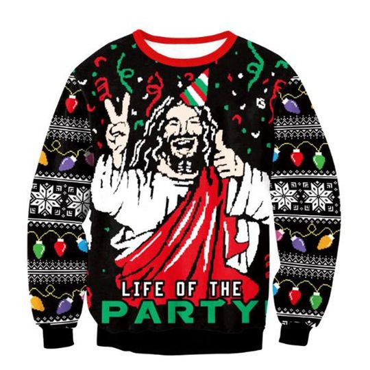 Discover Unisex Christmas Couple sportswear Men Women3D Print Ugly Christma Holiday Funny Monster Pattern Autumn Winter Christmas Clothes