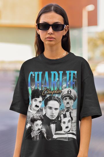 Discover Vintage Charlie Chaplin T-Shirt Movie Merchandise