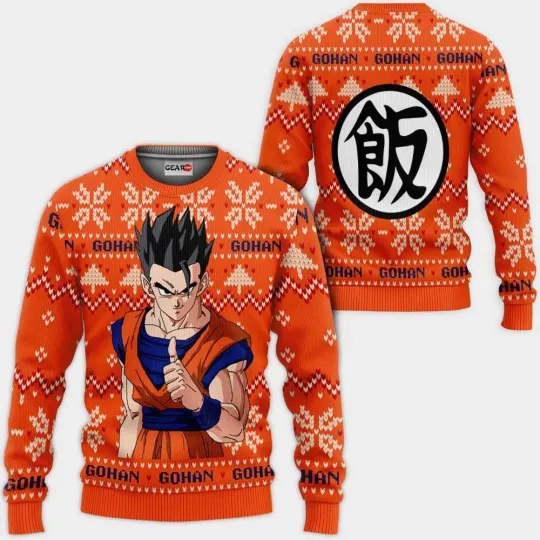 Gohan Ugly Christmas Sweater Anime Dragon Ball Xmas