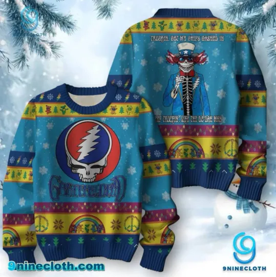 Discover Grateful De*ad Keep Truckin Like The Do-Dah Man Ugly Christmas Sweater
