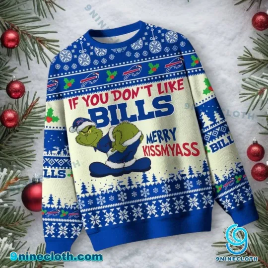 Buffalo Bill Funny funny character Merry Kissmyass Ugly Christmas Heavy Freece Sweater