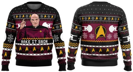 Discover Captain Picard startreks2020 Ugly Christmas Sweater Heavy Freece