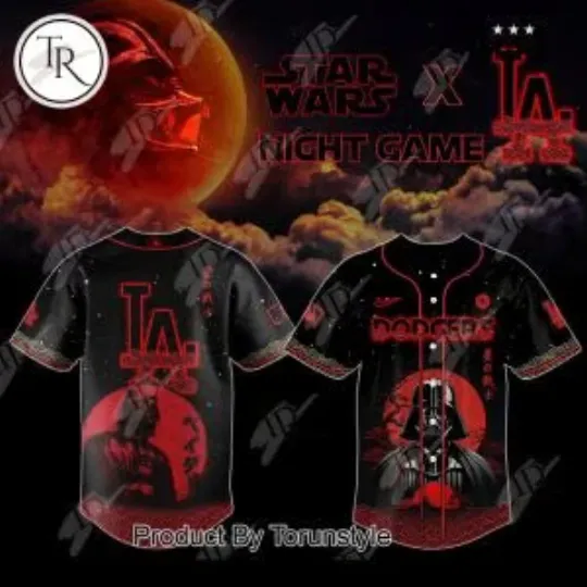 Discover St@r W@rs Night x L.A. D0dg*rs 2025 Jersey, Gift For Fans, Christmas Gift