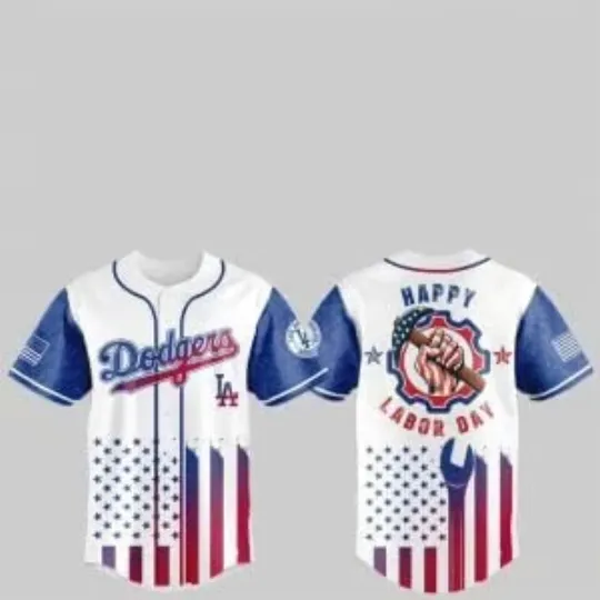 Discover 2025 L.A. D0dg*rs Happy Labor Day Jersey, Gift For Fans, Christmas Gift