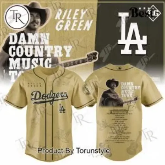 Discover L.A. D0dg*rs x Riley Green Tour 2025 Jersey, Gift For Fans, Christmas Gift