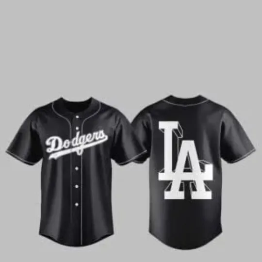 Discover 2025 L.A. D0dg*rs Black Lights Out Jersey, Gift For Fans, Christmas Gift