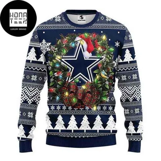 Discover Dalas Cowboys Logo With Santa Hat Ugly Christmas Sweater