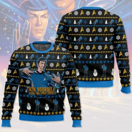 Discover Spock Trek Yourself Before You Wreck Yourself Sar Trek Ugly Christmas Sweater