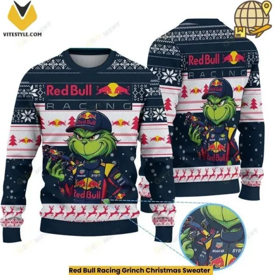 Red Bulls Racing funny character Christmas Ugly Sweater