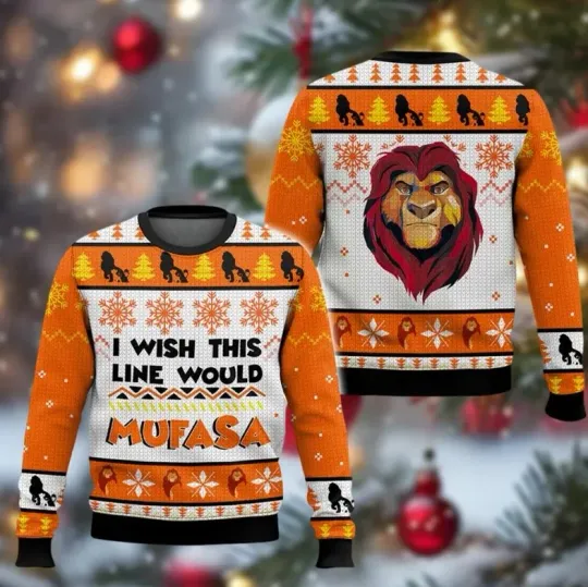 Christmas The Lion King Ugly Christmas Sweater, Cartoon Evil Scar Mufasa