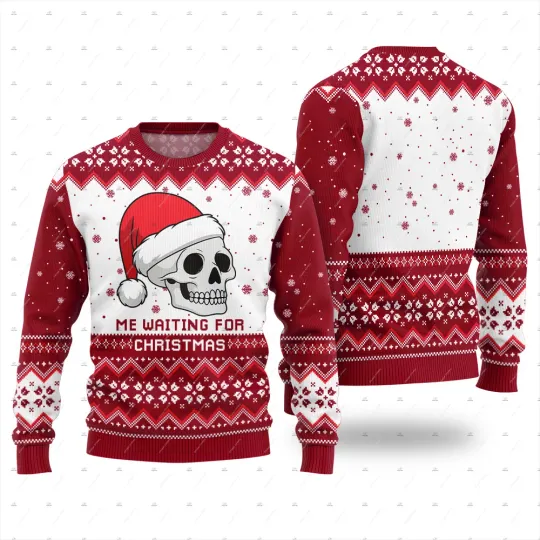Discover Christmas Cosplay Santa Claus Pet Anime Cartoon Skull Vintage Winter Ugly Sweater 3DPrint Harajuku Pullover Funny Long Sleeves 9