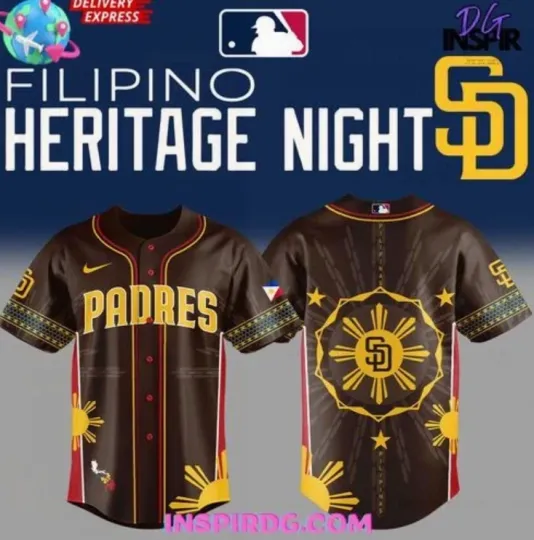 Discover San Die.go Padre 2025 Filipino Heritage Night Special Baseball Jersey