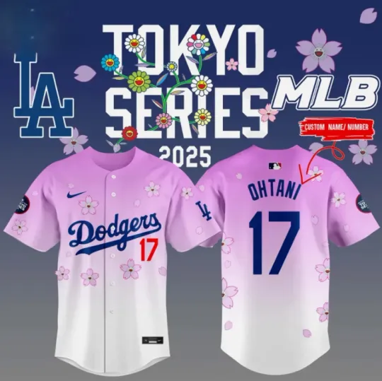 Discover New Dodgers Ohtani #17 2025 Baseball Jersey Reprint