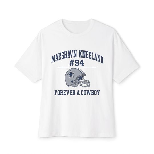 Marshawn Kneeland Forever A Cowboy Tee, Unisex Oversized Boxy T-Shirt for Football Fans, Dallas Cowboys Shirt, Oversized Football
