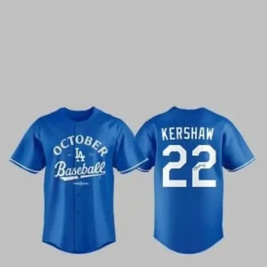 Discover L.A. D0dg*rs Kersh@w October Baseball 2025 Jersey, Gift For Fans, Christmas Gift