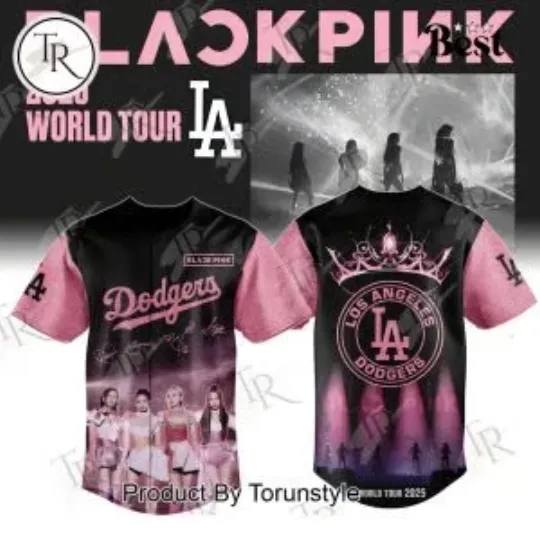 Discover L.A. D0dg*rs x BL@CKP!NK World Tour 2025 Jersey, Gift For Fans, Christmas Gift