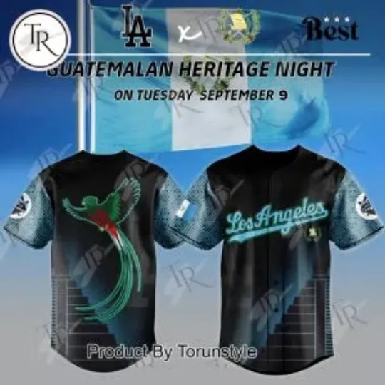Discover L.A. D0dg*rs x Guatemalan Heritage 2025 Jersey, Gift For Fans, Christmas Gift