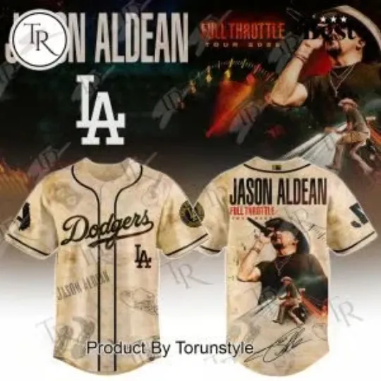 L.A. D0dg*rs x Jason Aldean 2025 Jersey, Gift For Fans, Christmas Gift