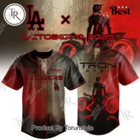 Discover L.A. D0dg*rs x Tr0n Ares No Going Back 2025 Jersey, Gift For Fans, Christmas Gift
